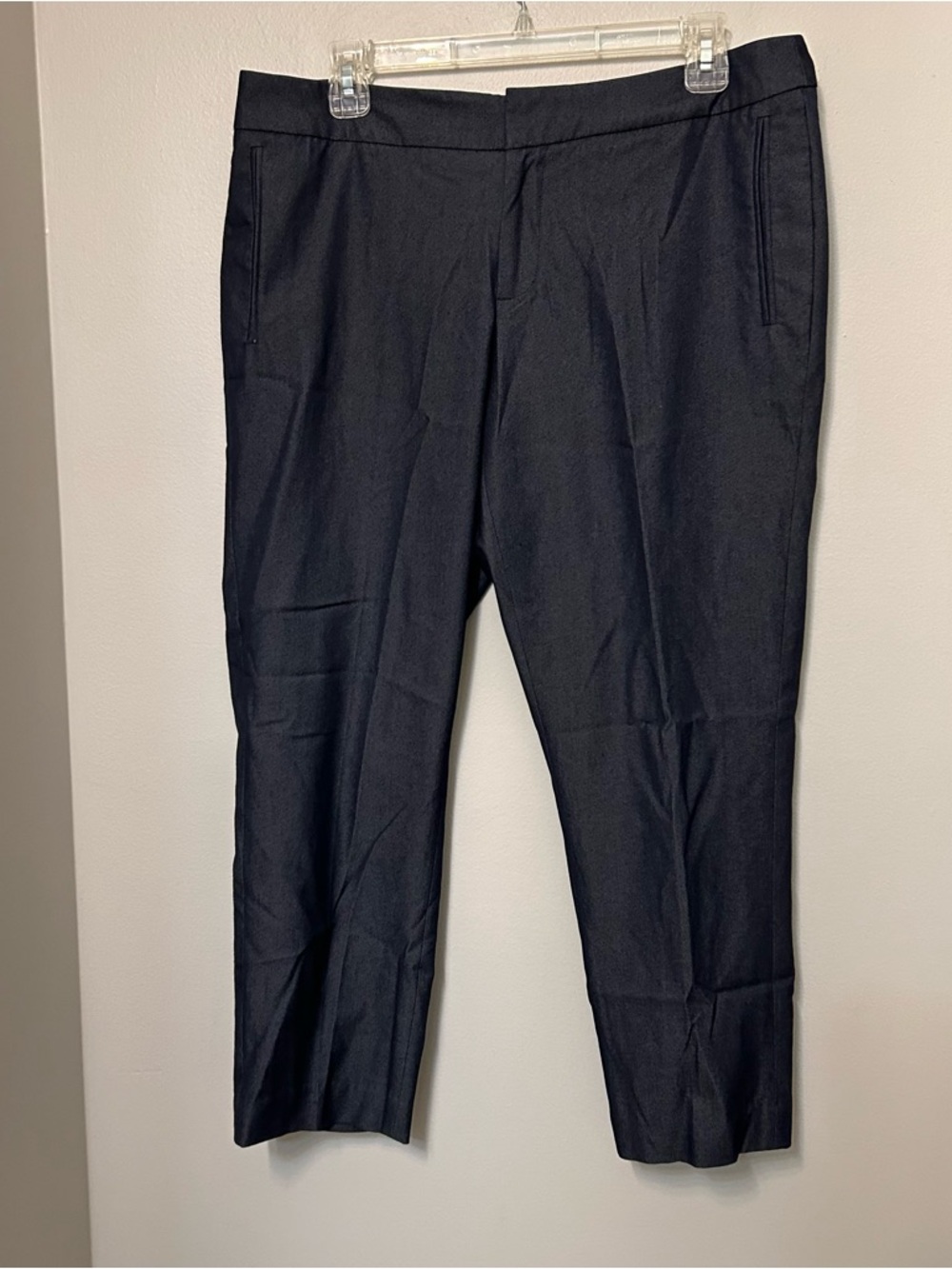 Coldwater Creek River Fit Ankle Pant Size 12 Blue Career Workwear Capri Casual